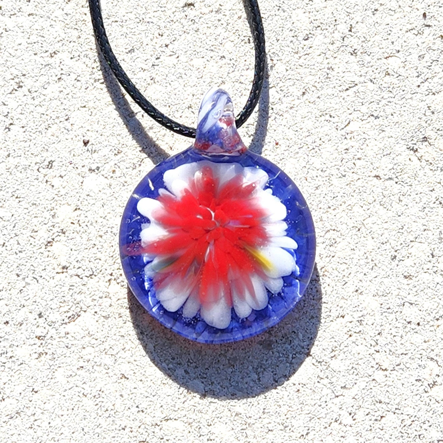 Blown Glass Pendant - Statement Necklace