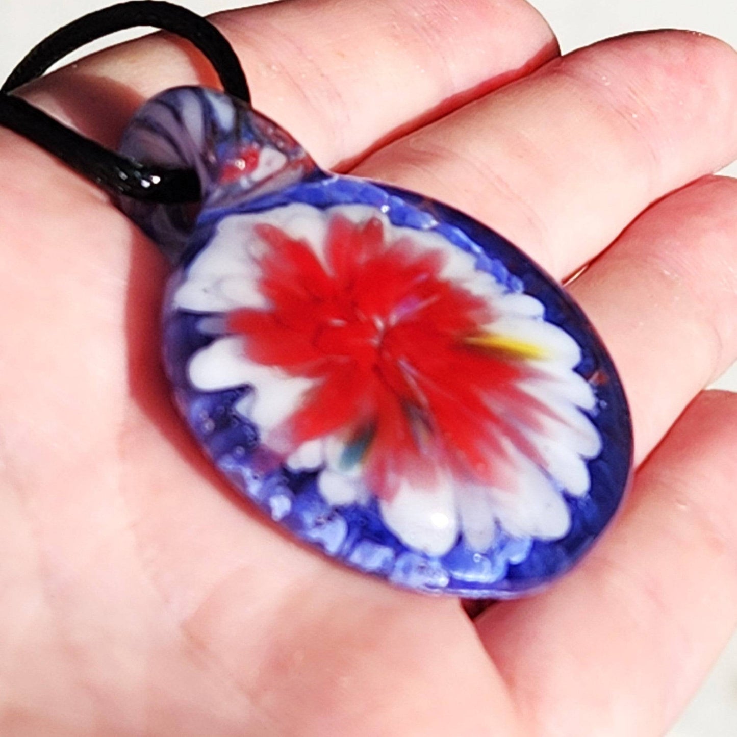 Blown Glass Pendant - Statement Necklace
