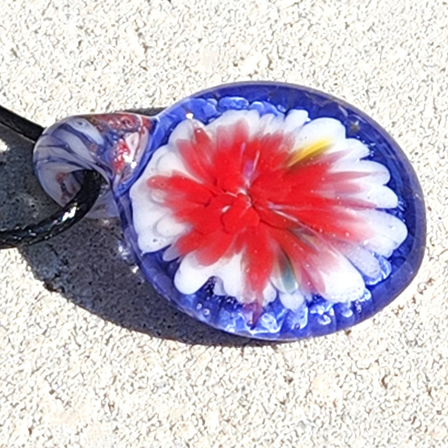 Blown Glass Pendant - Statement Necklace