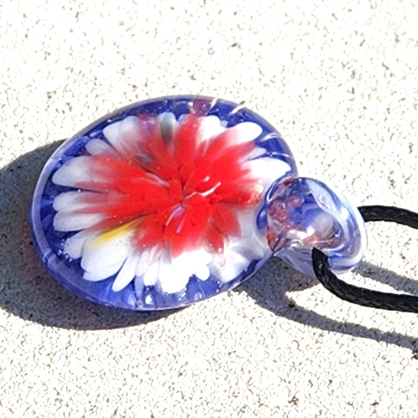 Blown Glass Pendant - Statement Necklace