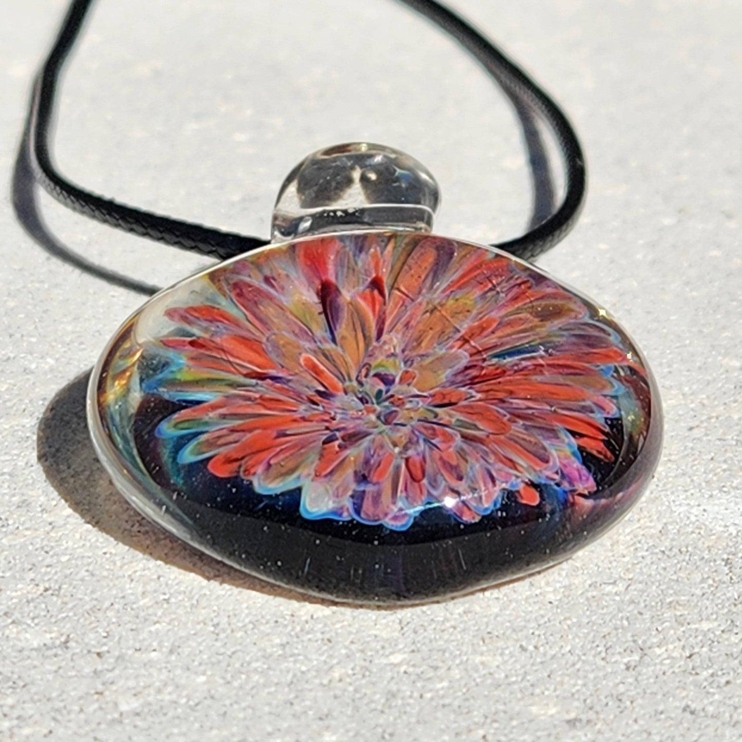 Handmade Blown Glass Pendant Necklace