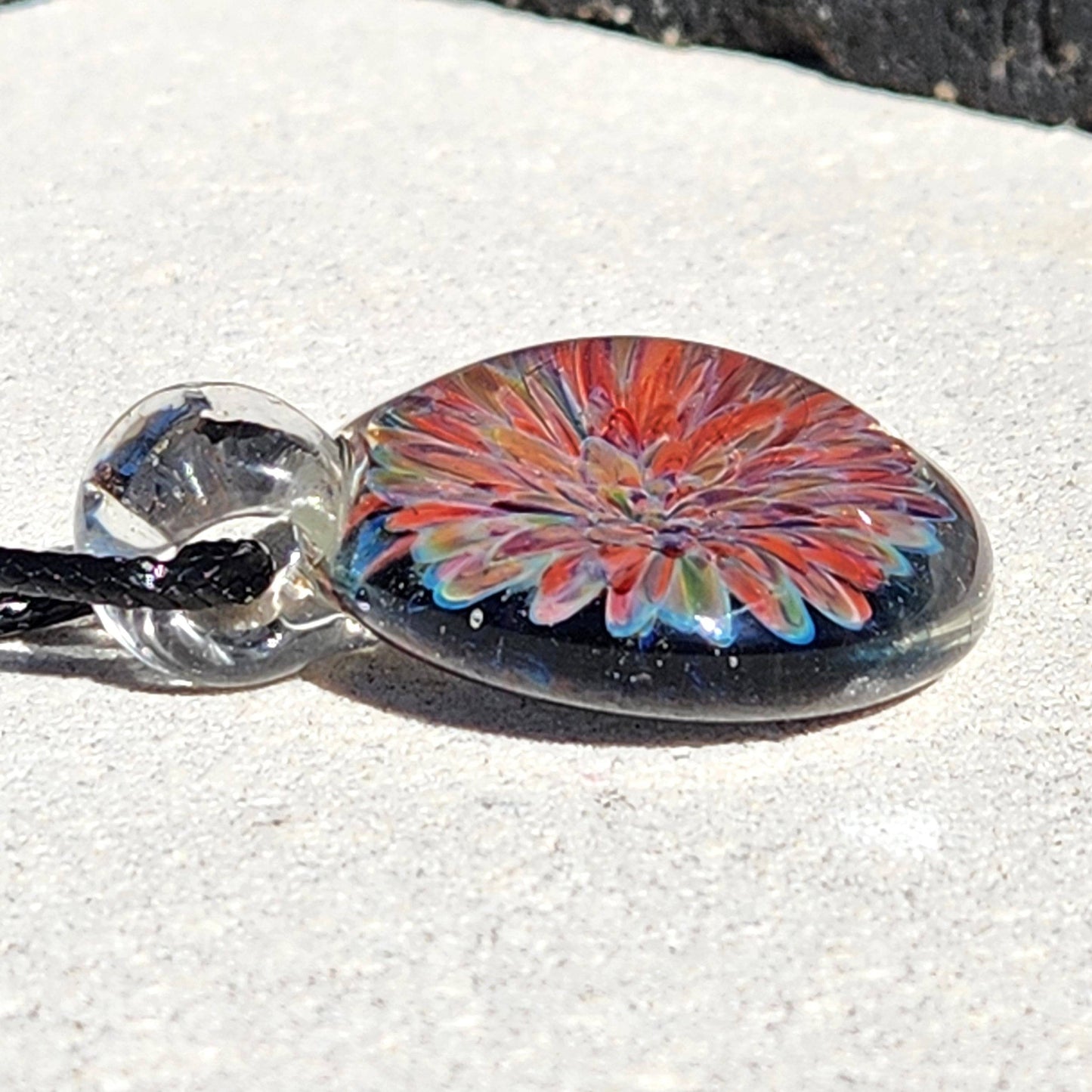 Handmade Blown Glass Pendant Necklace
