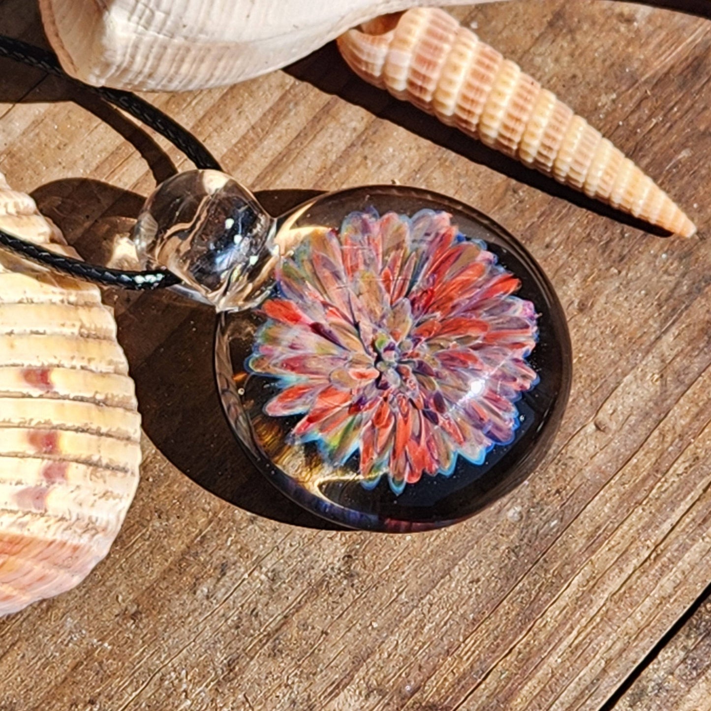 Handmade Blown Glass Pendant Necklace