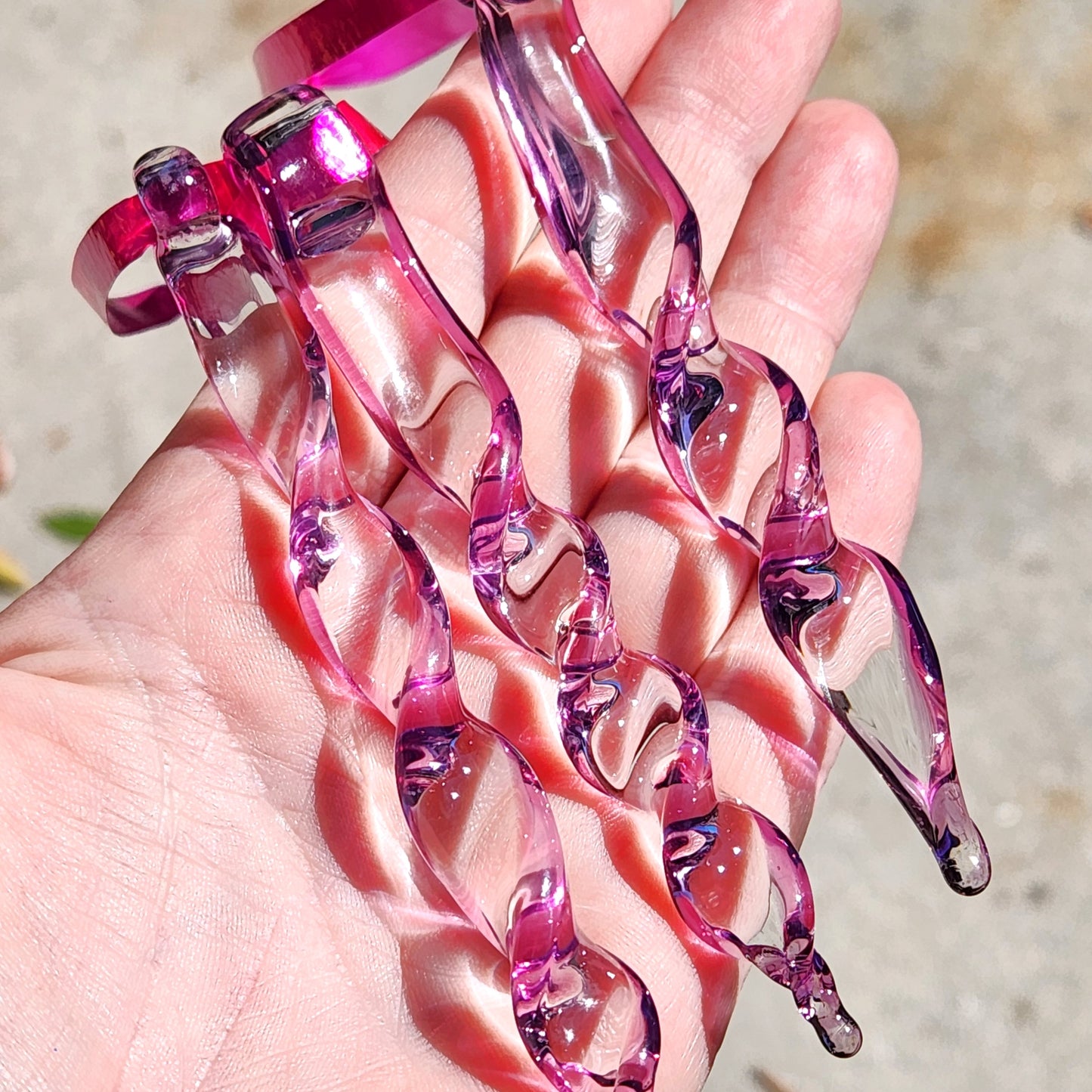 Set of 3 Purple Outdoor Decorations