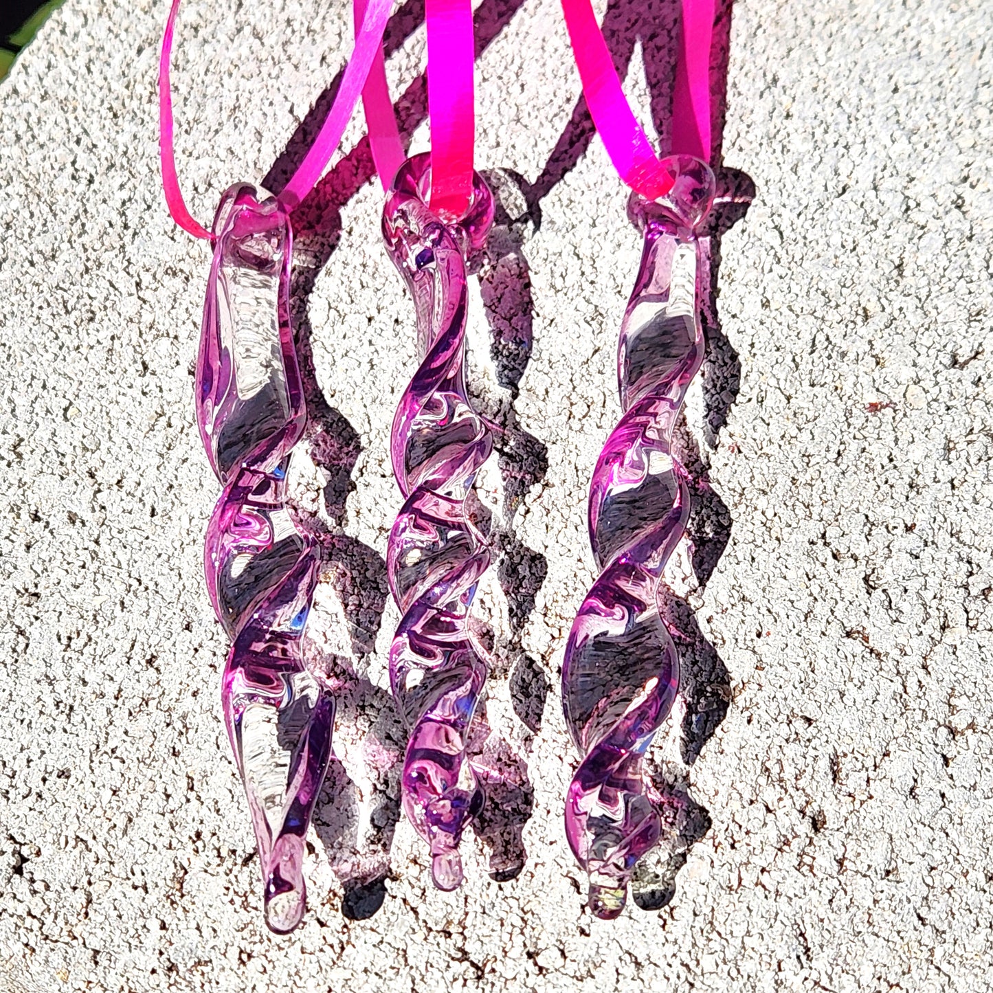 Set of 3 Purple Outdoor Decorations