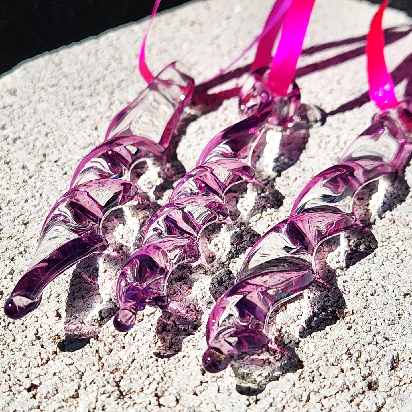 Set of 3 Purple Outdoor Decorations