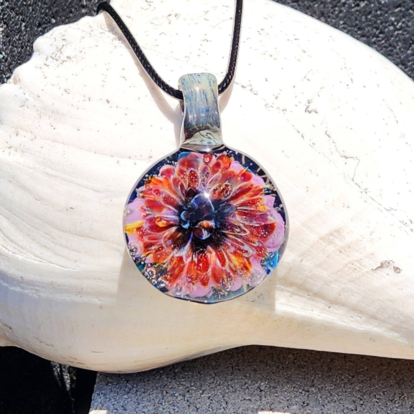 Color Burst Glass Pendant