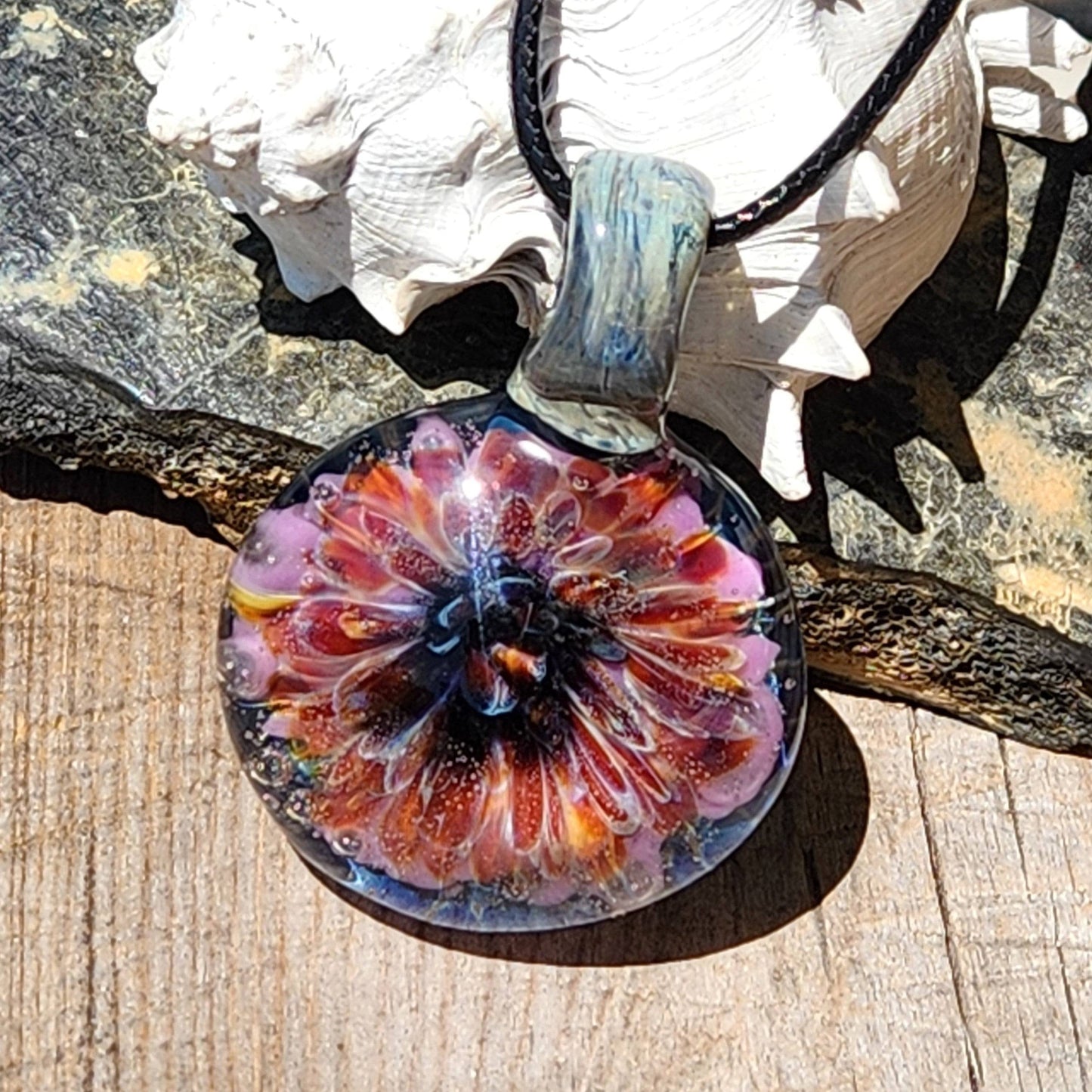 Color Burst Glass Pendant