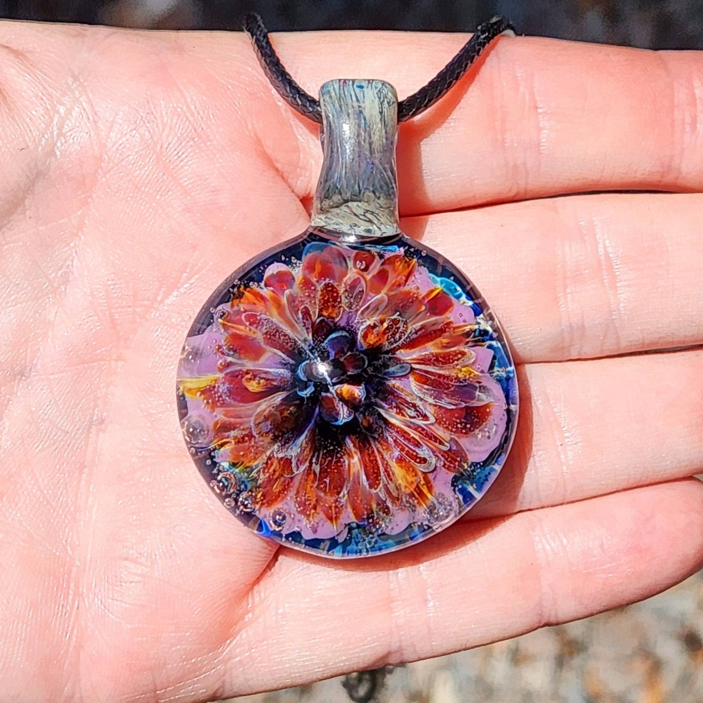 Color Burst Glass Pendant