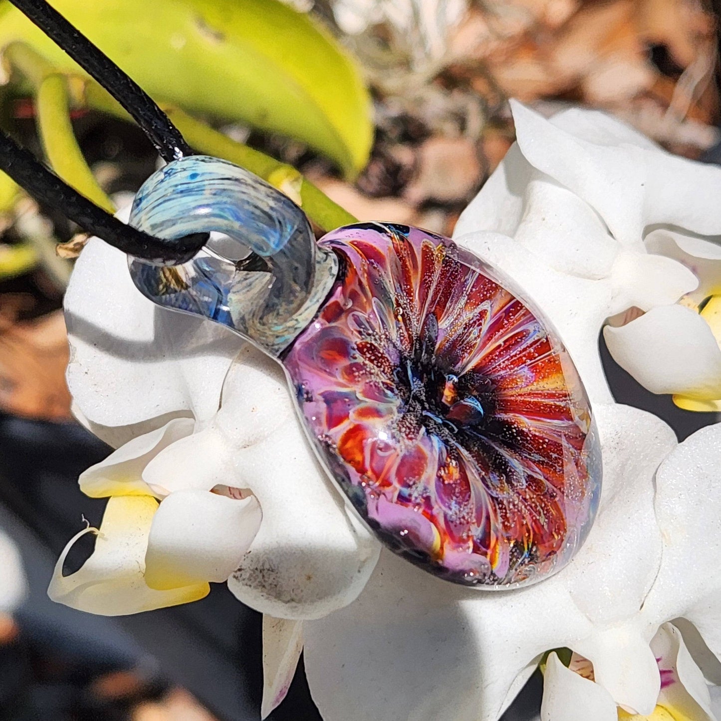 Color Burst Glass Pendant