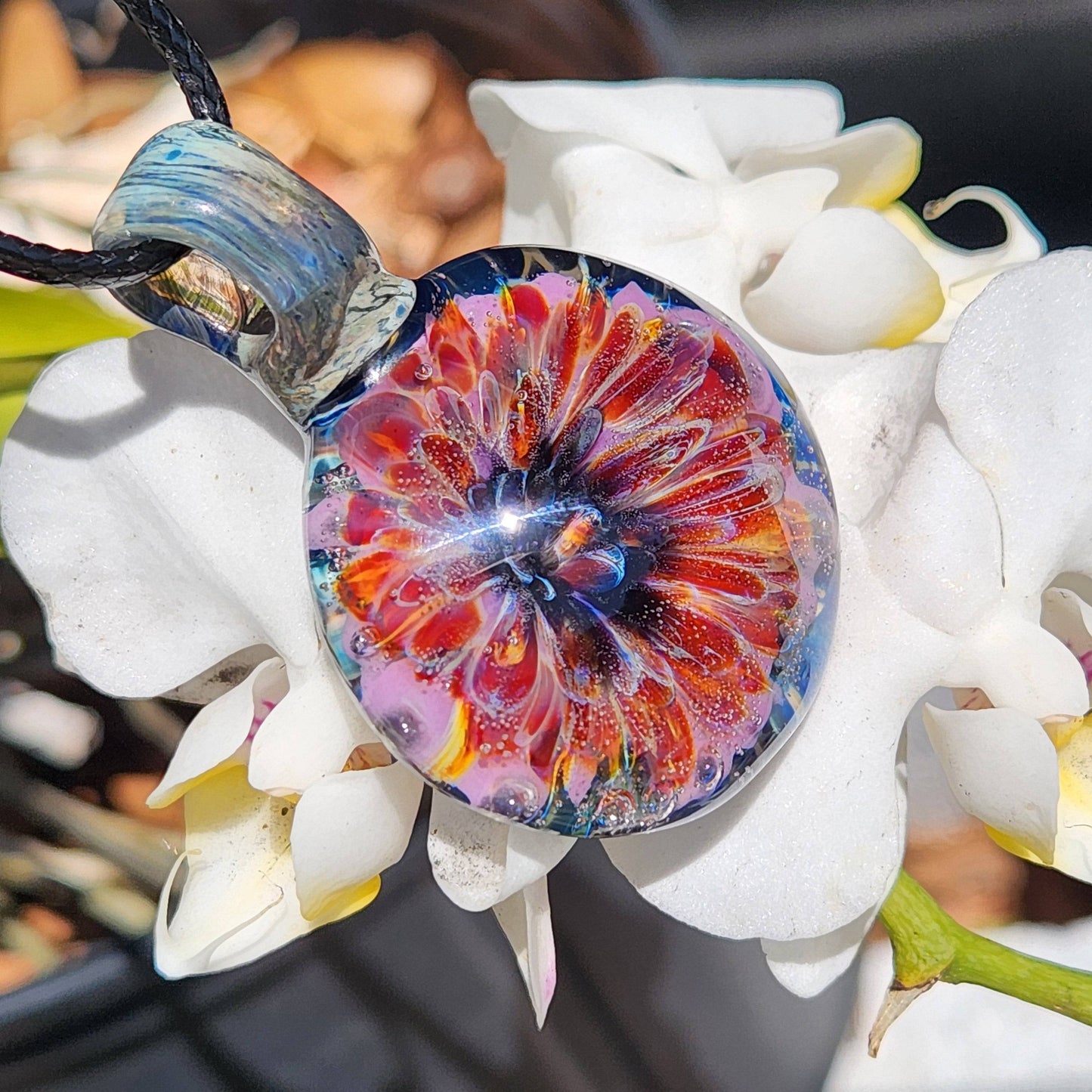 Color Burst Glass Pendant