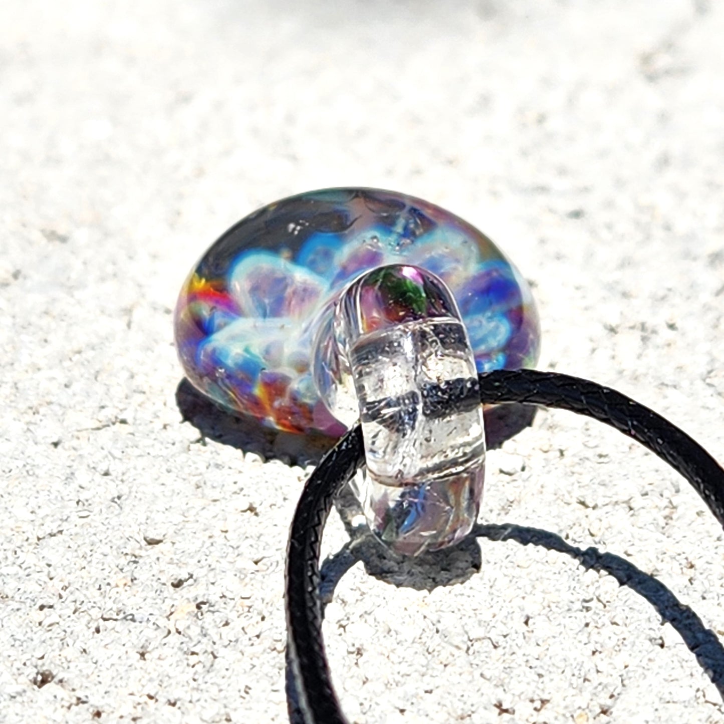 Small UV Reactive Glass Pendant