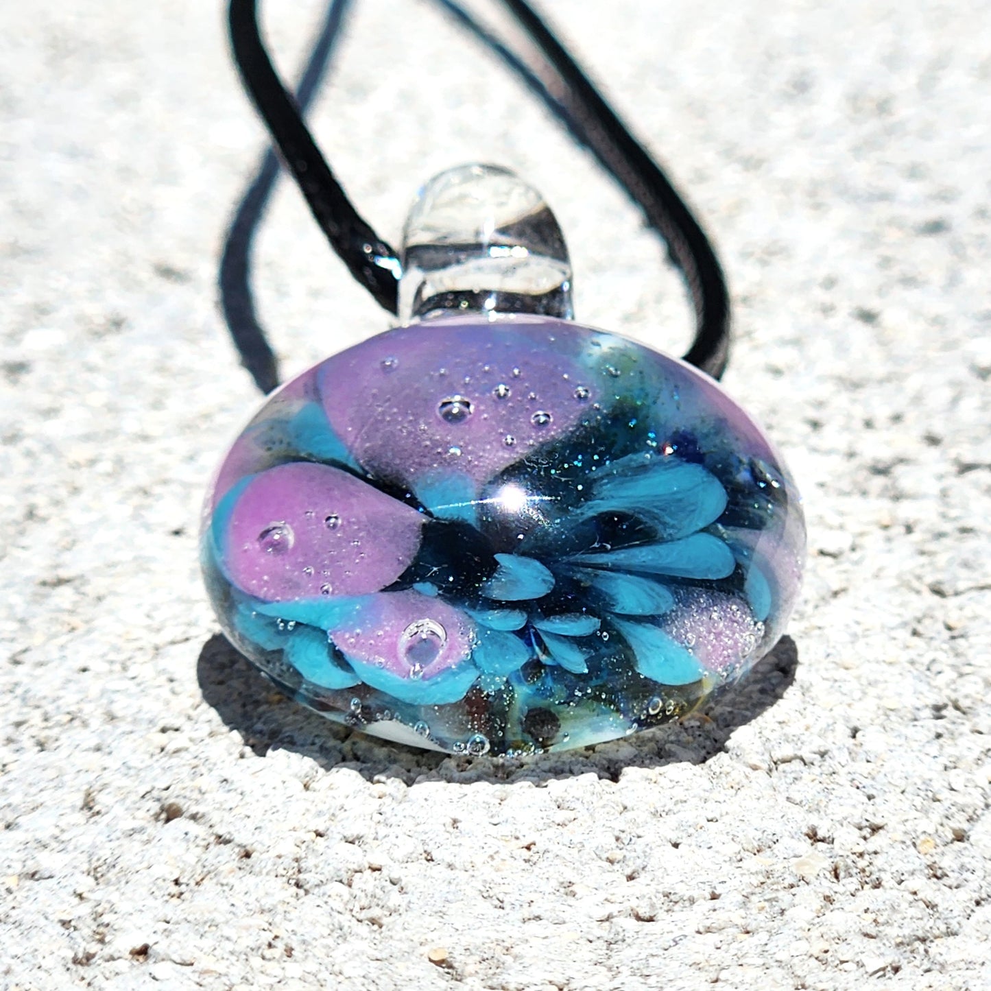 Small Purple/Blue Glass Pendant