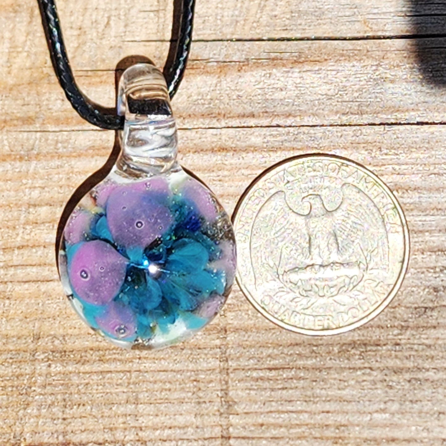 Small Purple/Blue Glass Pendant