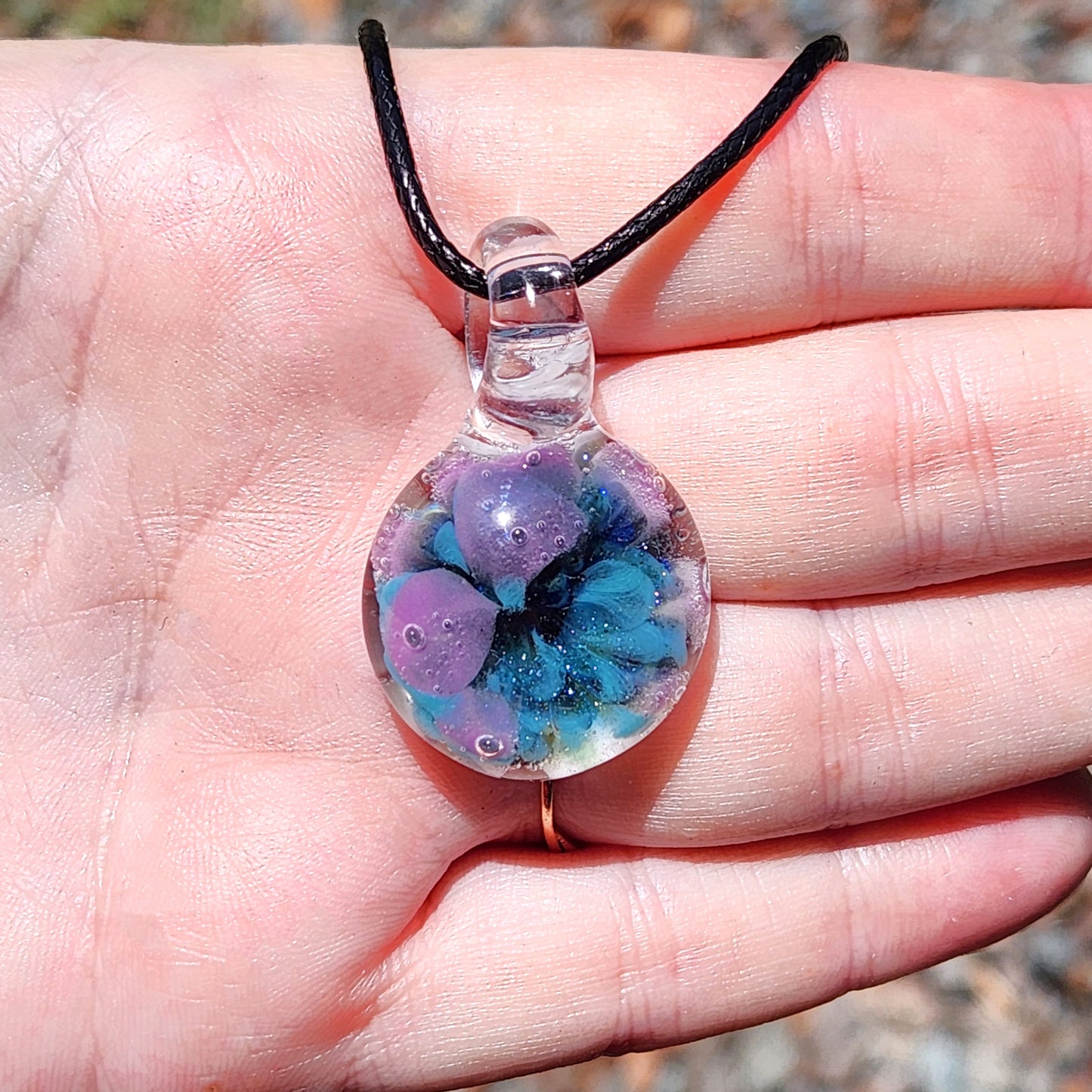 Small Purple/Blue Glass Pendant