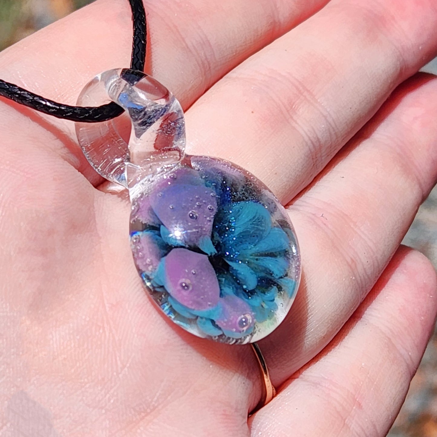 Small Purple/Blue Glass Pendant