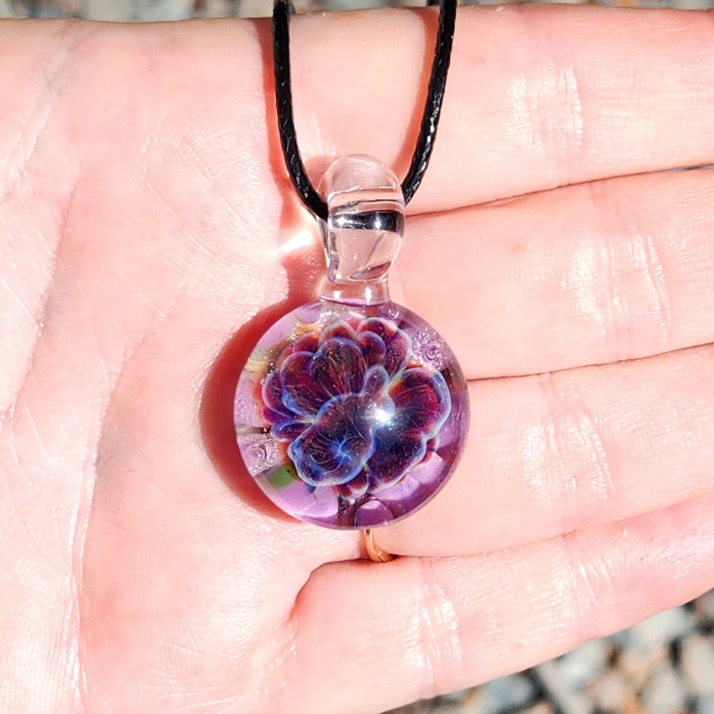 Small Purple Glass Pendant