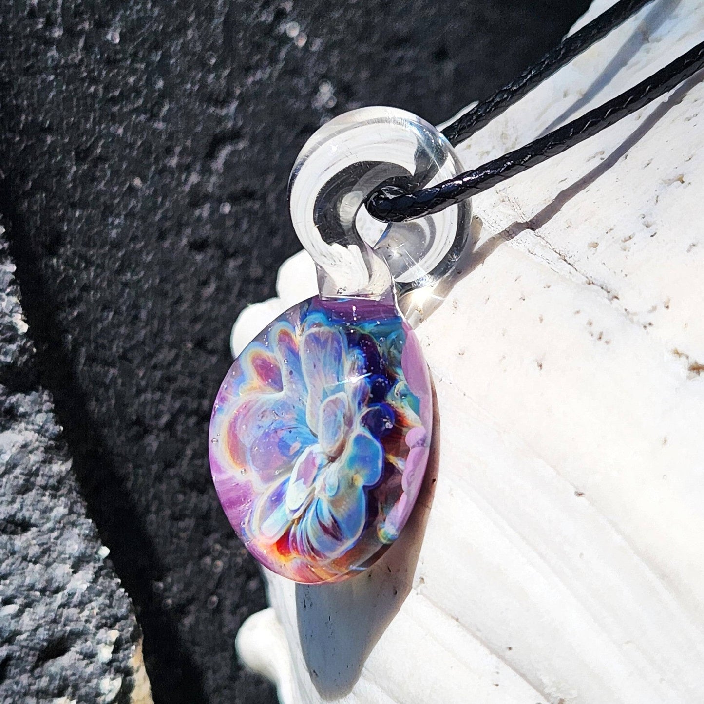 Small Glass Pendant Necklace