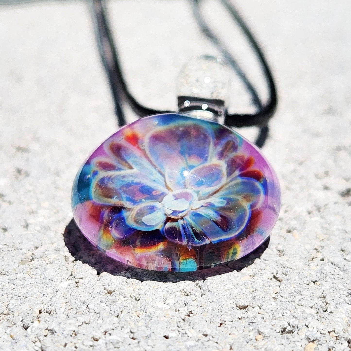 Small Glass Pendant Necklace