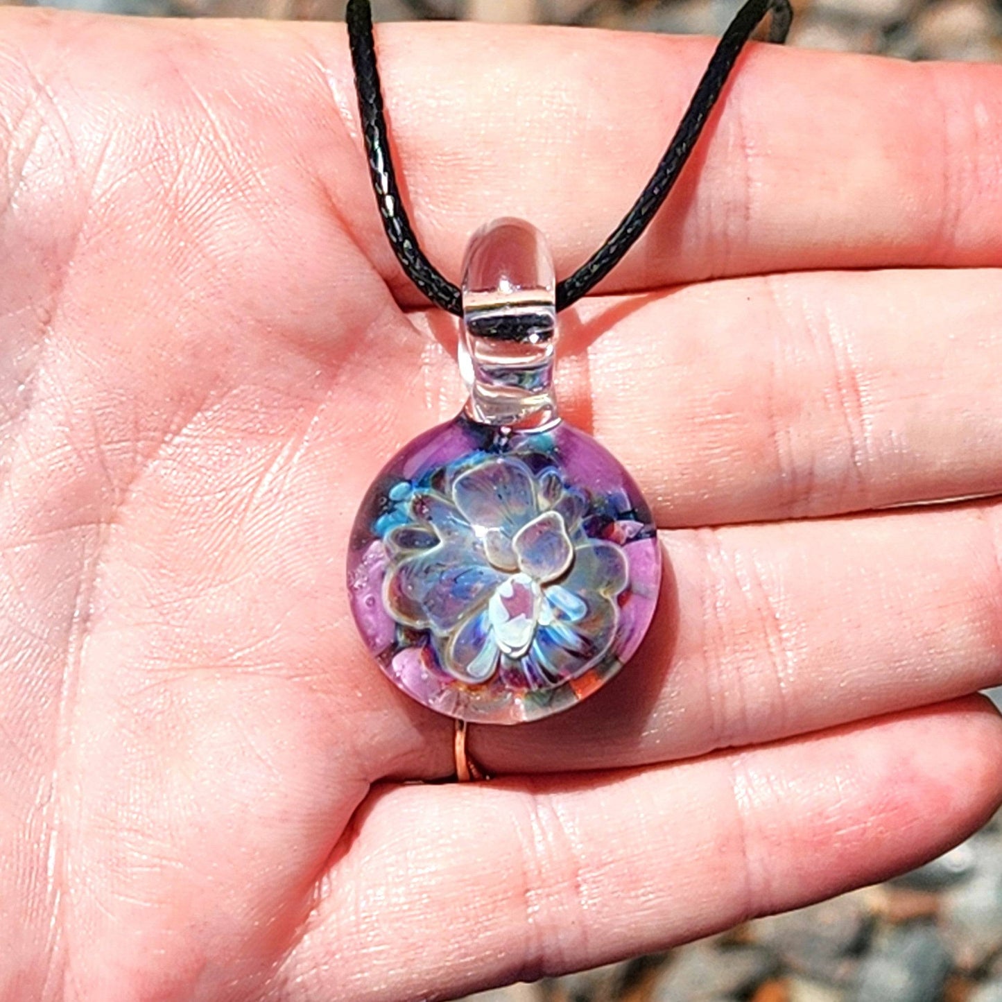 Small Glass Pendant Necklace