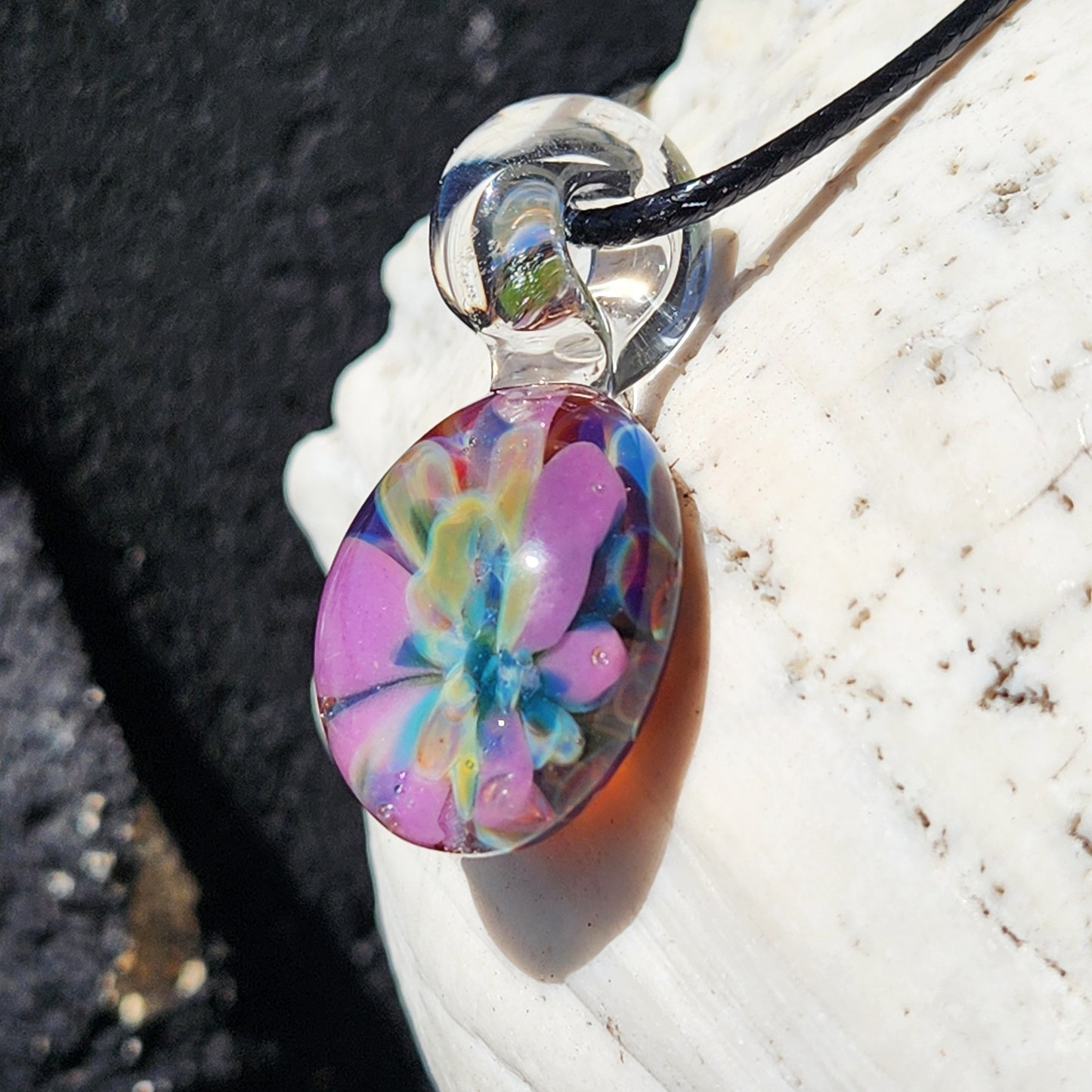 Small Purple Glass Pendant Necklace – Handmade Borosilicate Jewelry