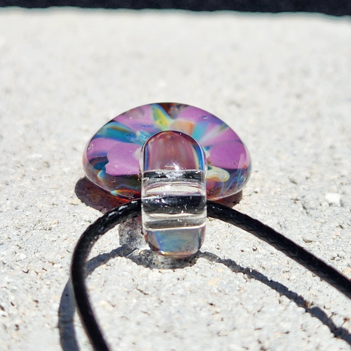 Small Purple Glass Pendant Necklace – Handmade Borosilicate Jewelry