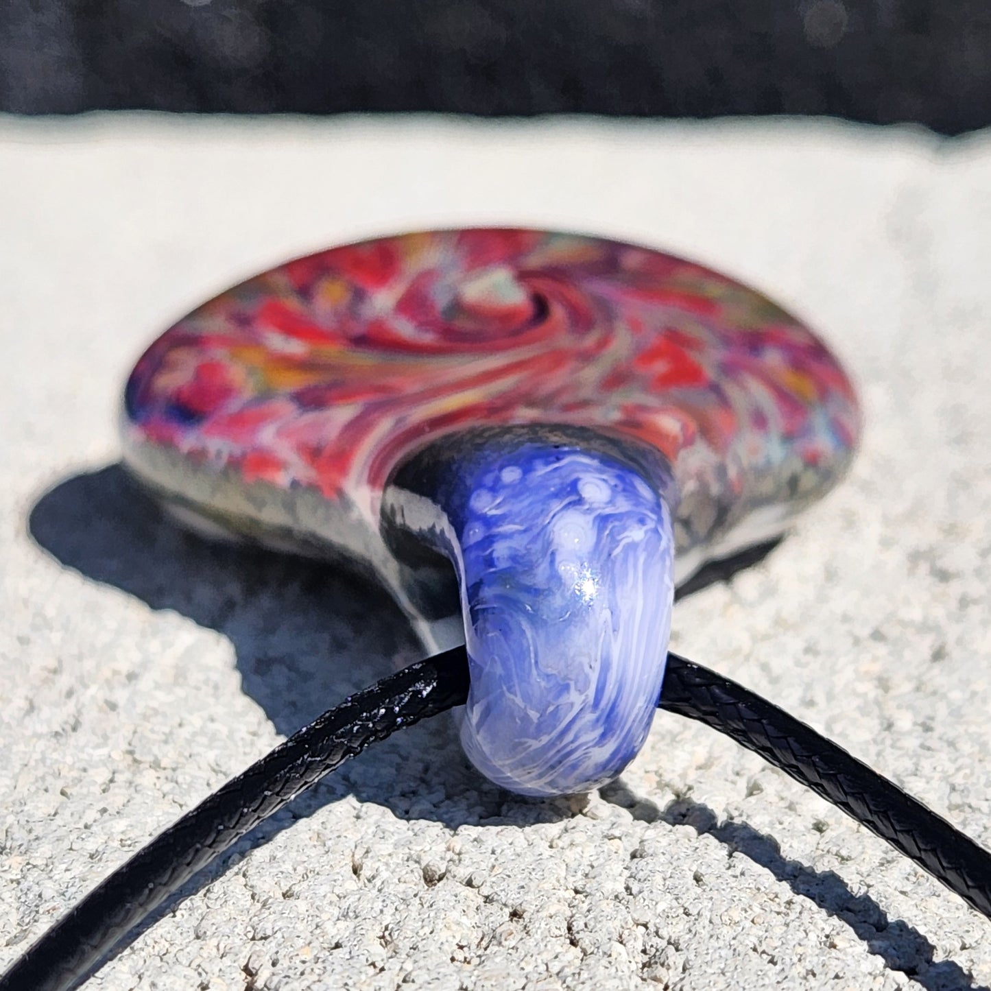 Handmade Heady Glass Tear Drop Pendant Necklace