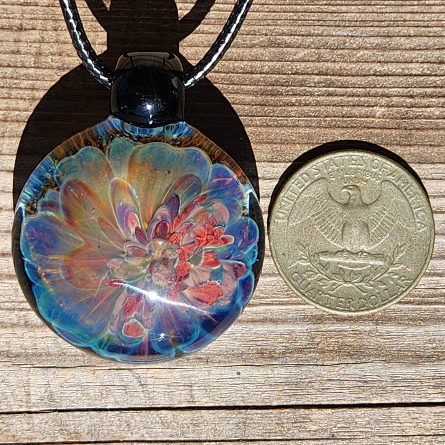 Handmade Funky Blown Glass Pendant Necklace