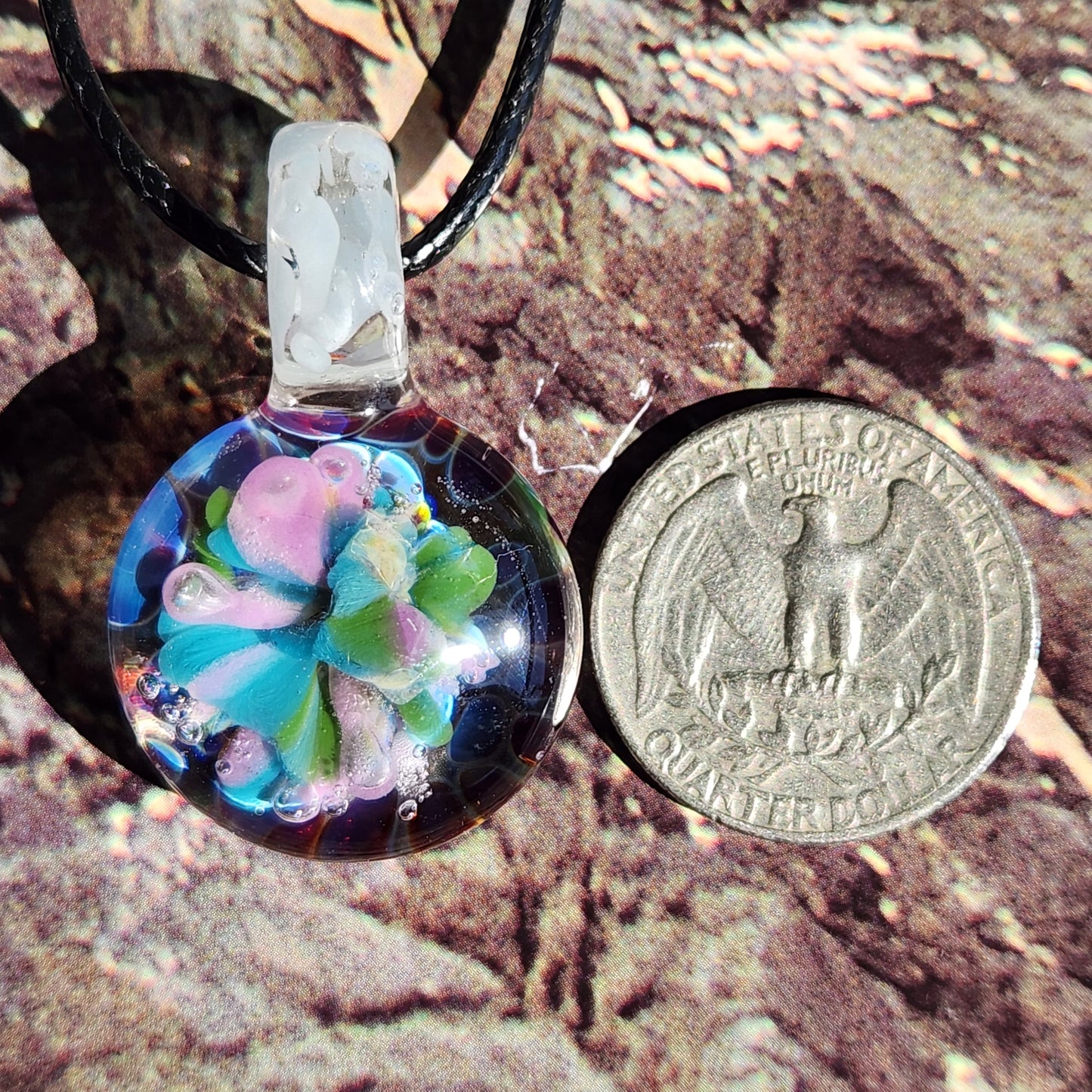 Small Glass Pendant Necklace – Handmade Borosilicate Jewelry