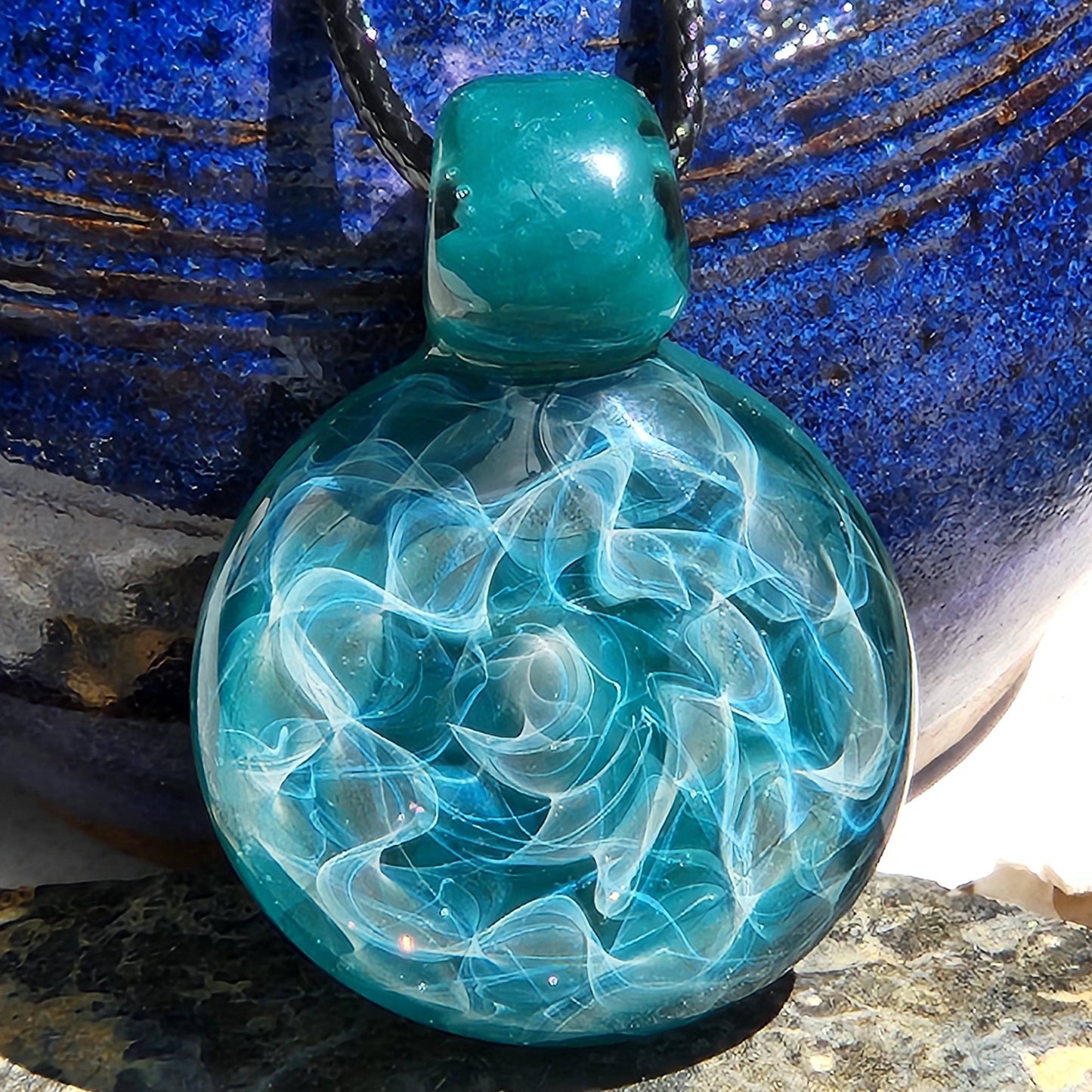 Blown Glass Necklace Jewelry - Handblown Borosilicate Glass Pendants DragonFireGlass