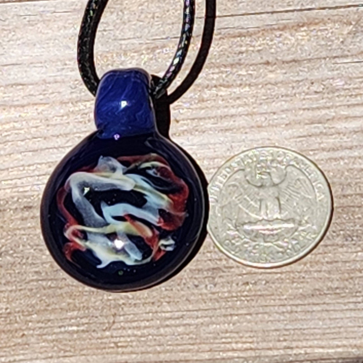 Blown Glass Pendant Necklace: Sparkling Borosilicate Handmade Jewelry DragonFireGlass
