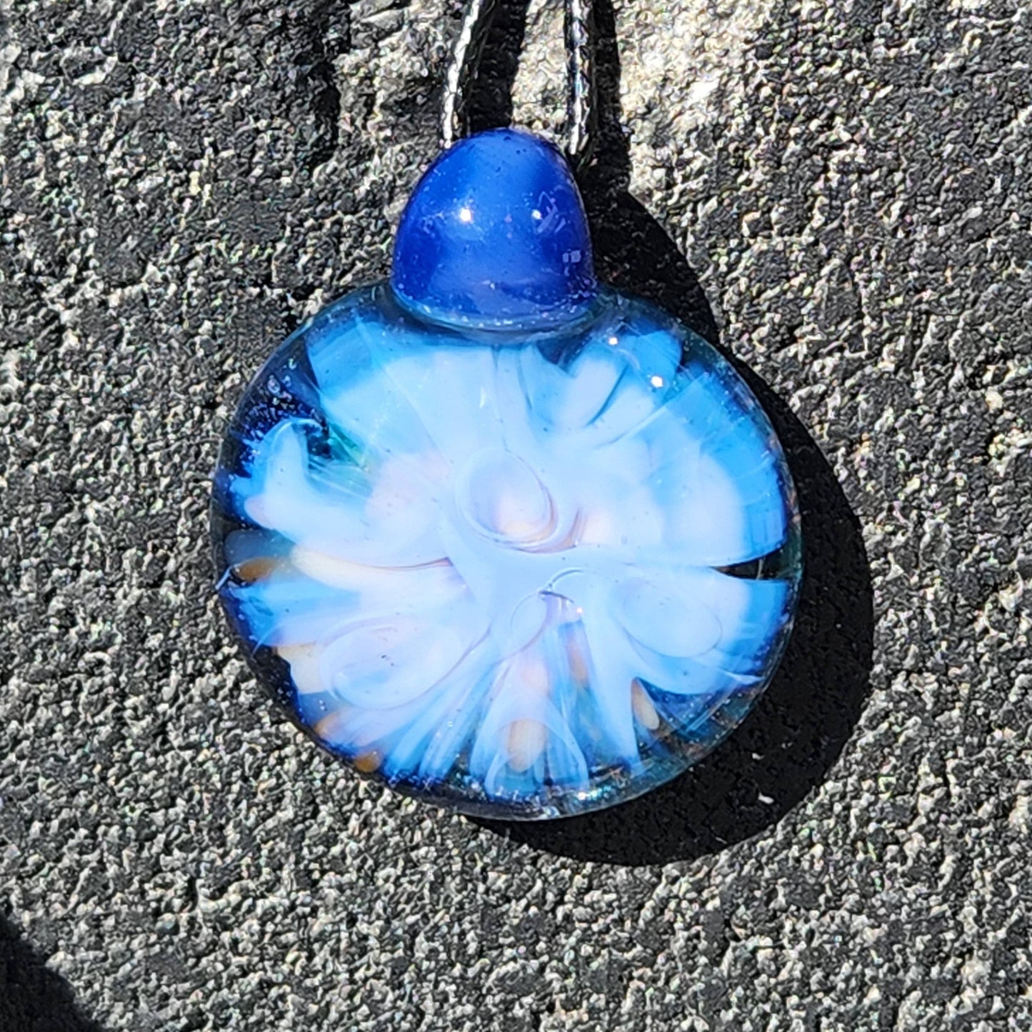Blown glass pendant necklace DragonFireGlass