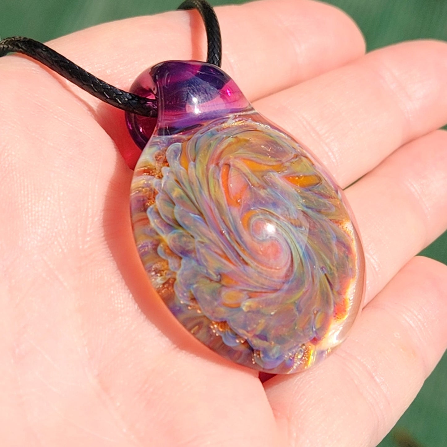 Handmade Blown Glass Pendant: Captivating Borosilicate Art DragonFireGlass
