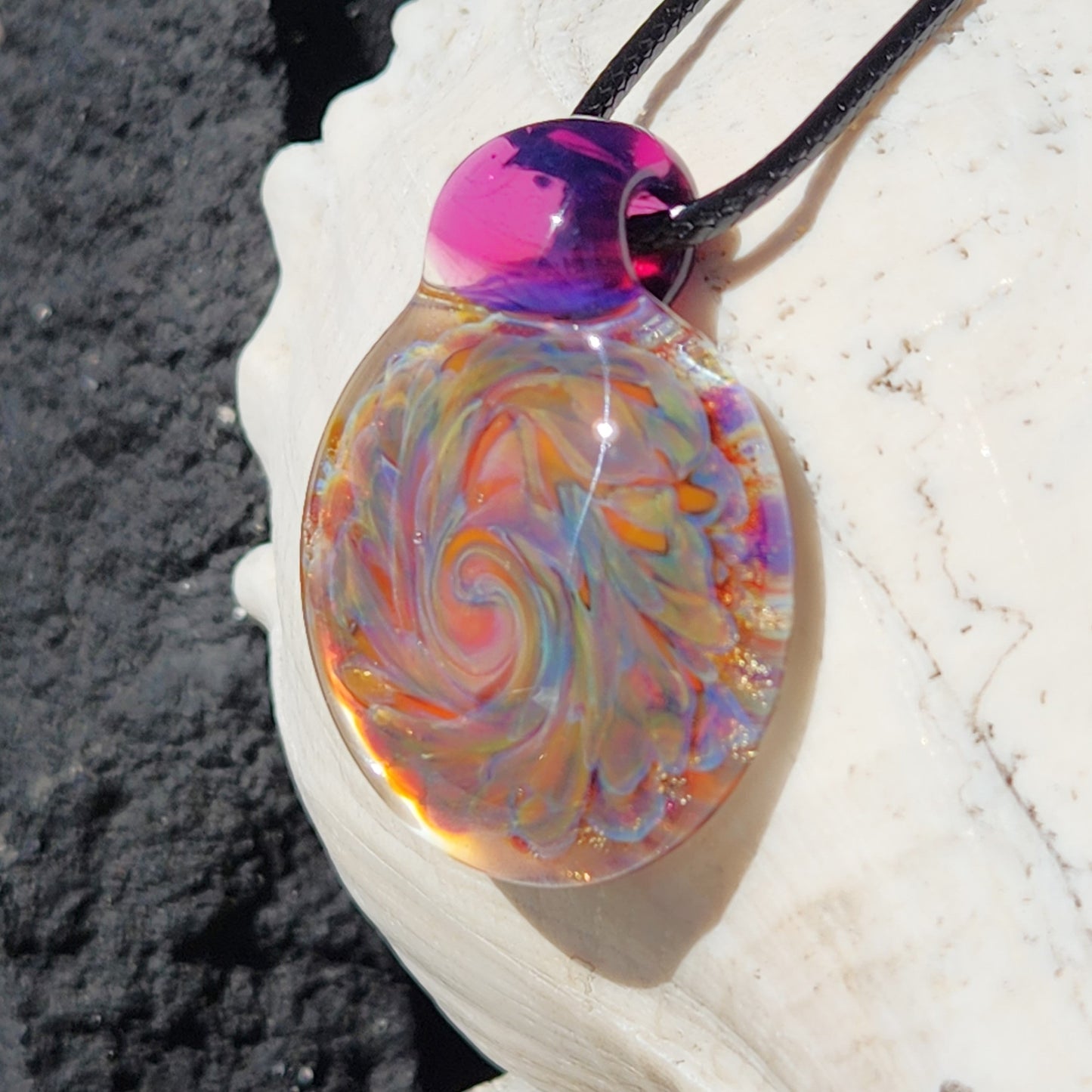 Handmade Blown Glass Pendant: Captivating Borosilicate Art DragonFireGlass