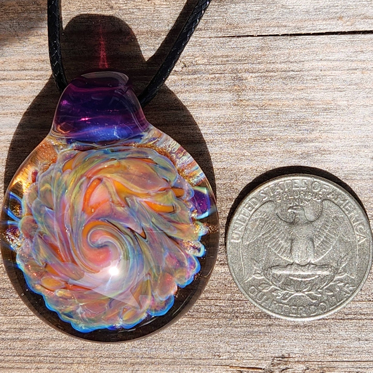 Handmade Blown Glass Pendant: Captivating Borosilicate Art DragonFireGlass