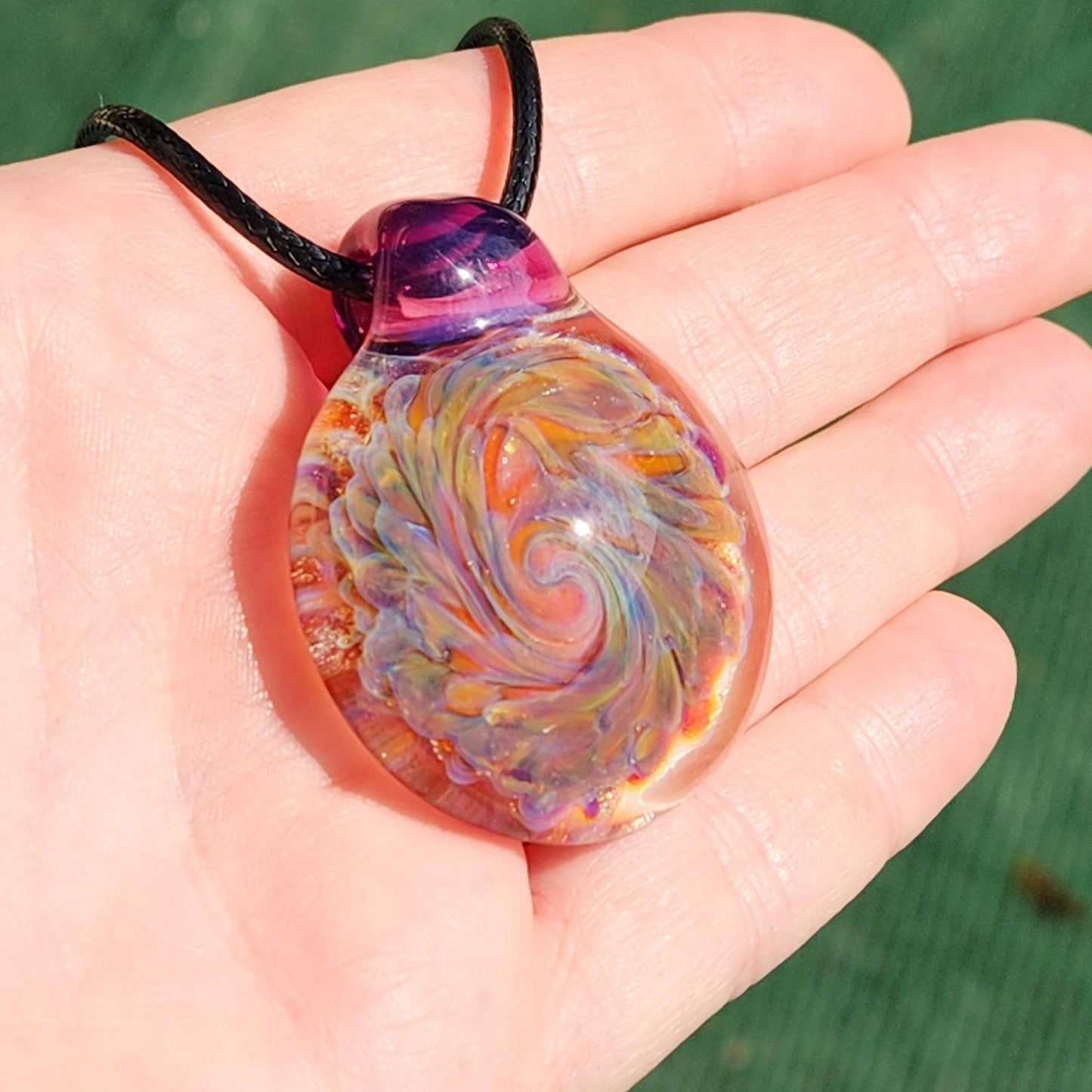 Handmade Blown Glass Pendant: Captivating Borosilicate Art DragonFireGlass