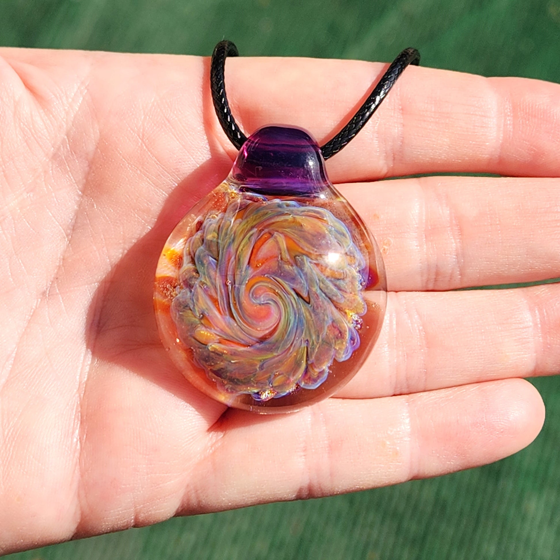 Handmade Blown Glass Pendant: Captivating Borosilicate Art DragonFireGlass