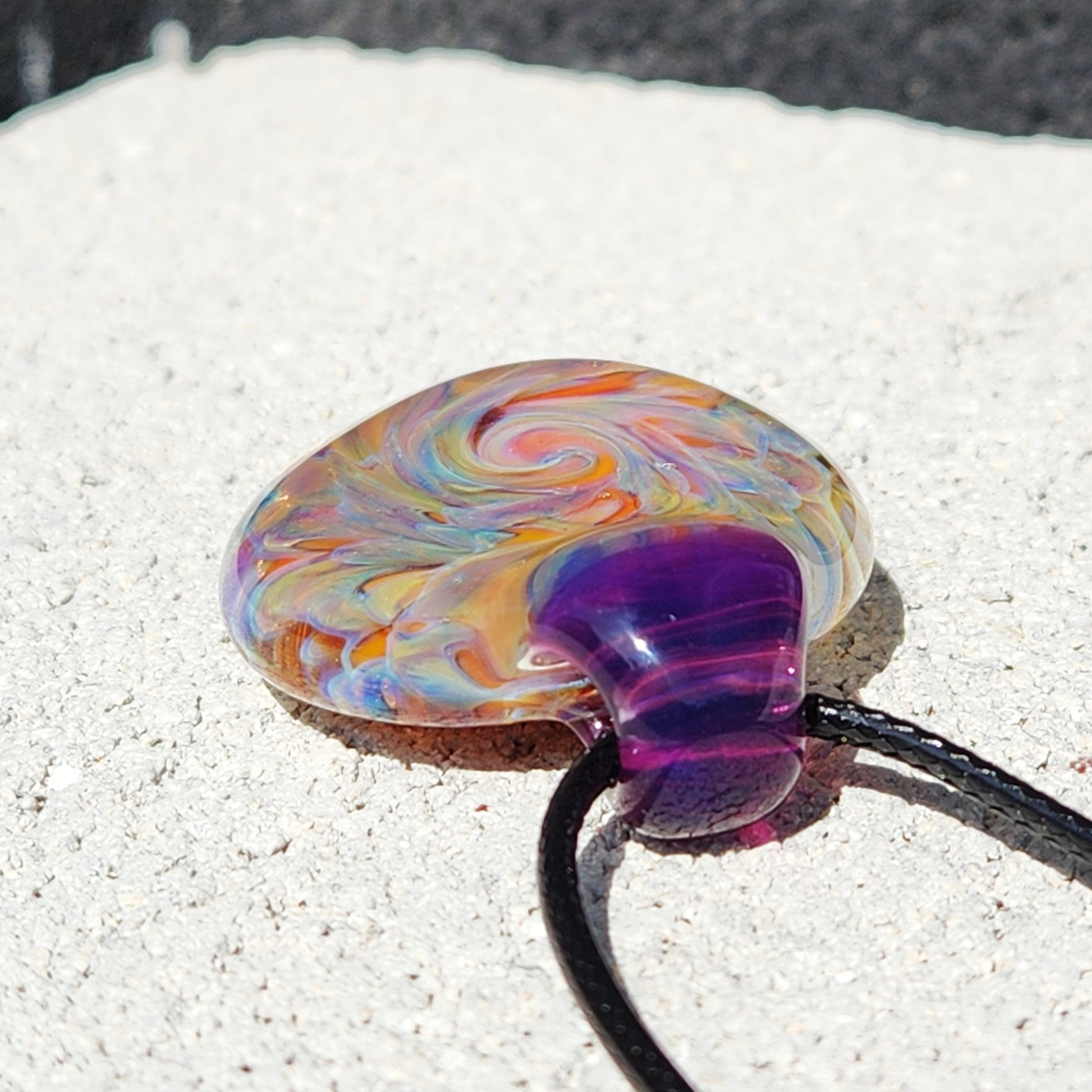 Handmade Blown Glass Pendant: Captivating Borosilicate Art DragonFireGlass