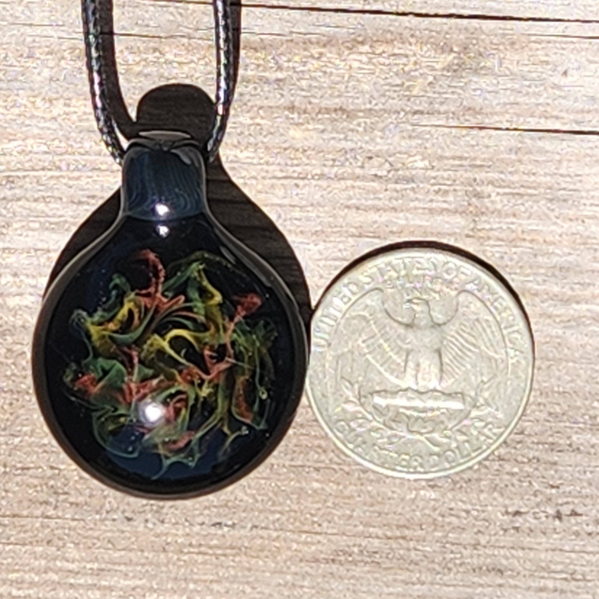Handmade Pendant Necklace: Heady Glass Jewelry DragonFireGlass