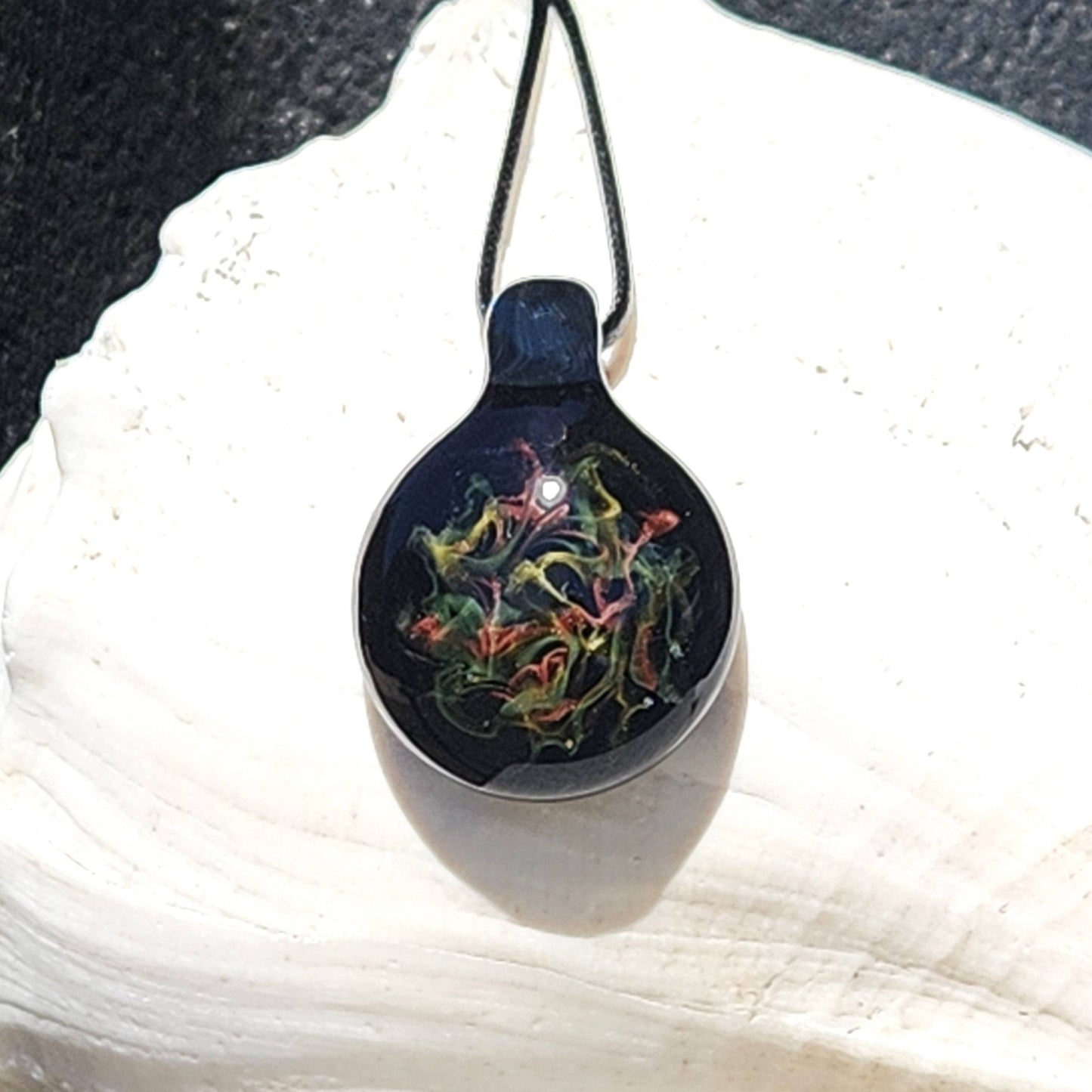 Handmade Pendant Necklace: Heady Glass Jewelry DragonFireGlass