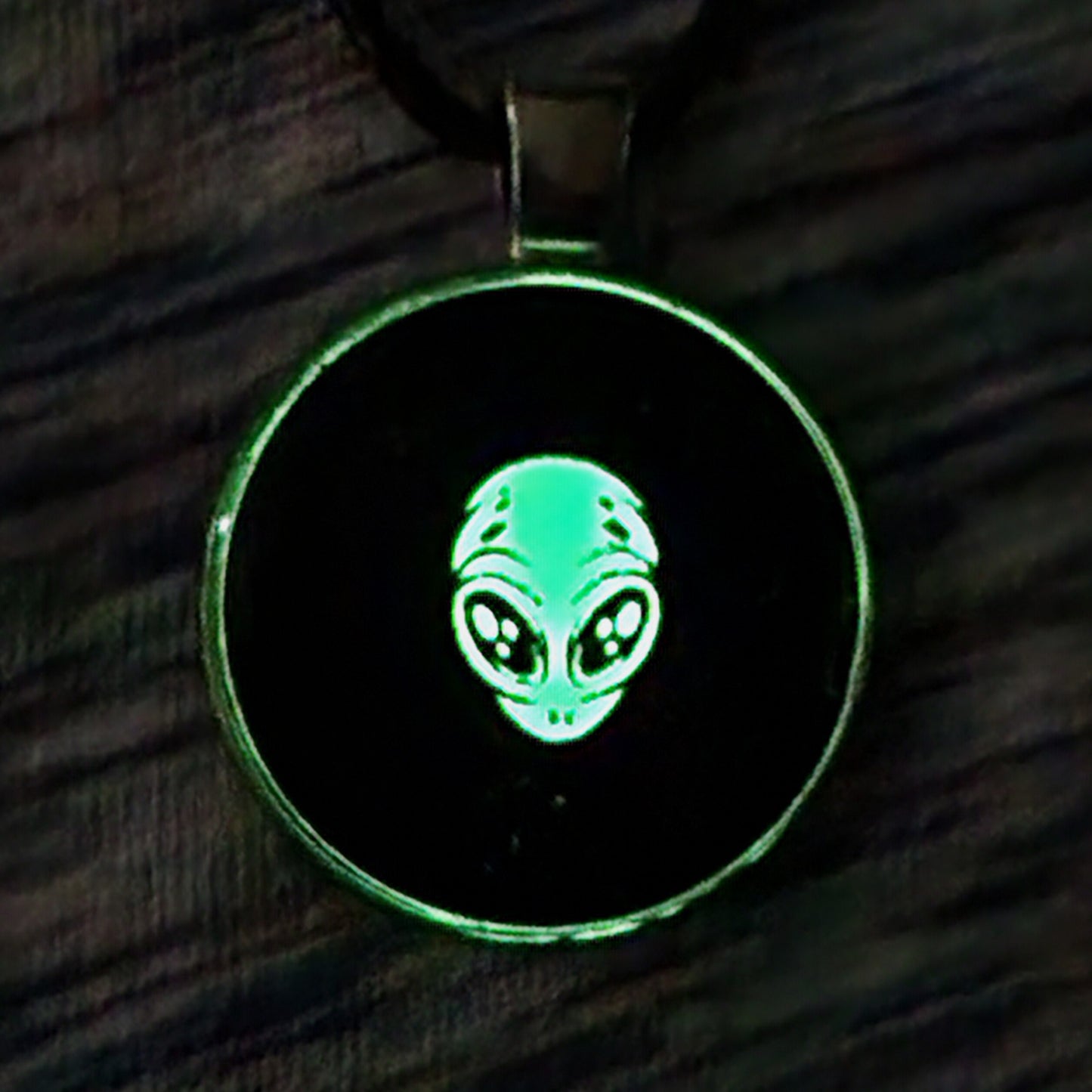 Handmade Resin Glow-in-the-Dark Skull Pendant Necklace DragonFireGlass