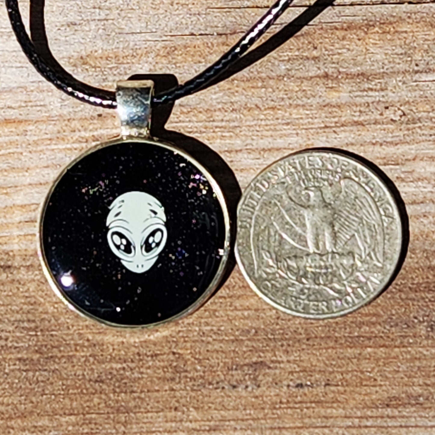 Handmade Resin Glow-in-the-Dark Skull Pendant Necklace DragonFireGlass