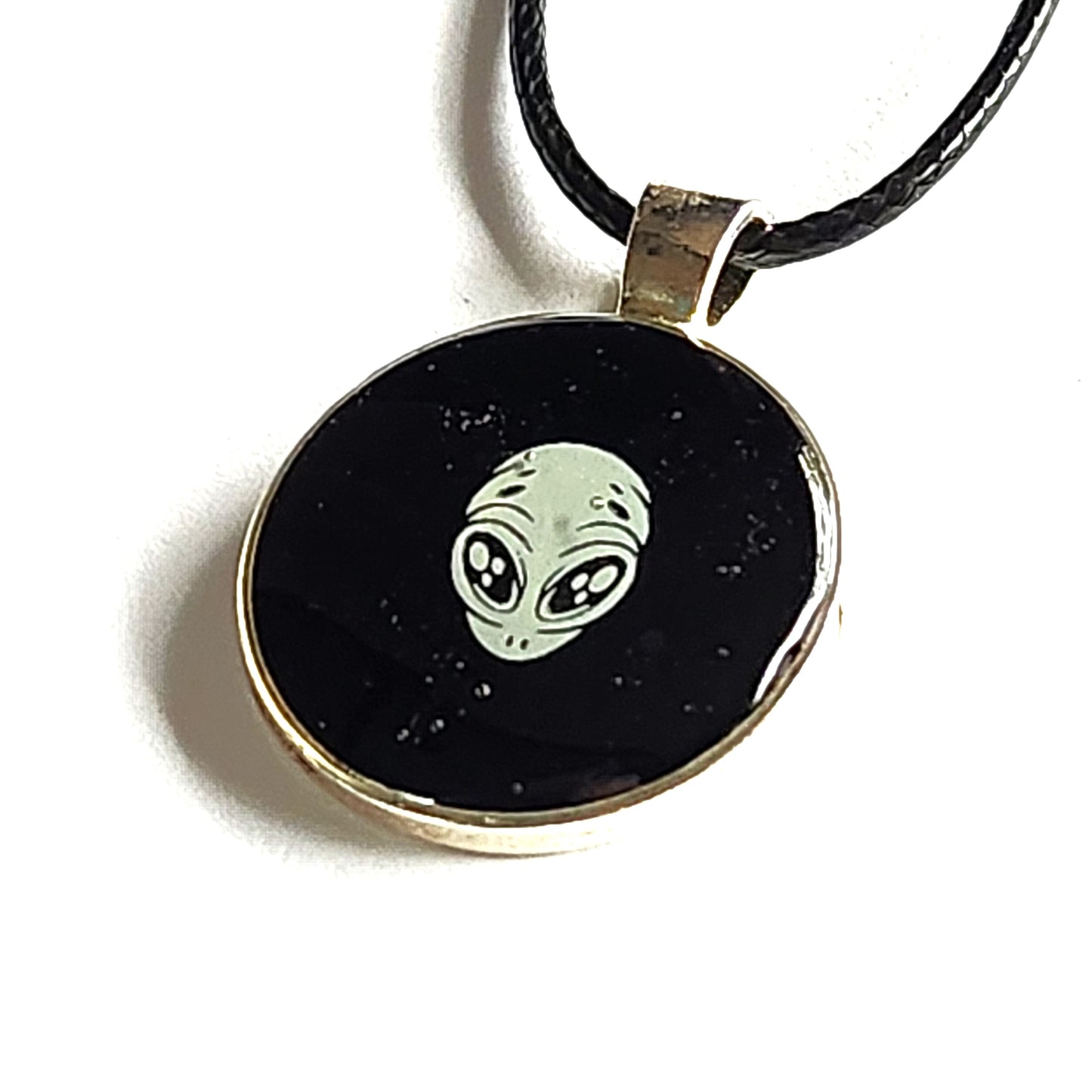 Handmade Resin Glow-in-the-Dark Skull Pendant Necklace DragonFireGlass