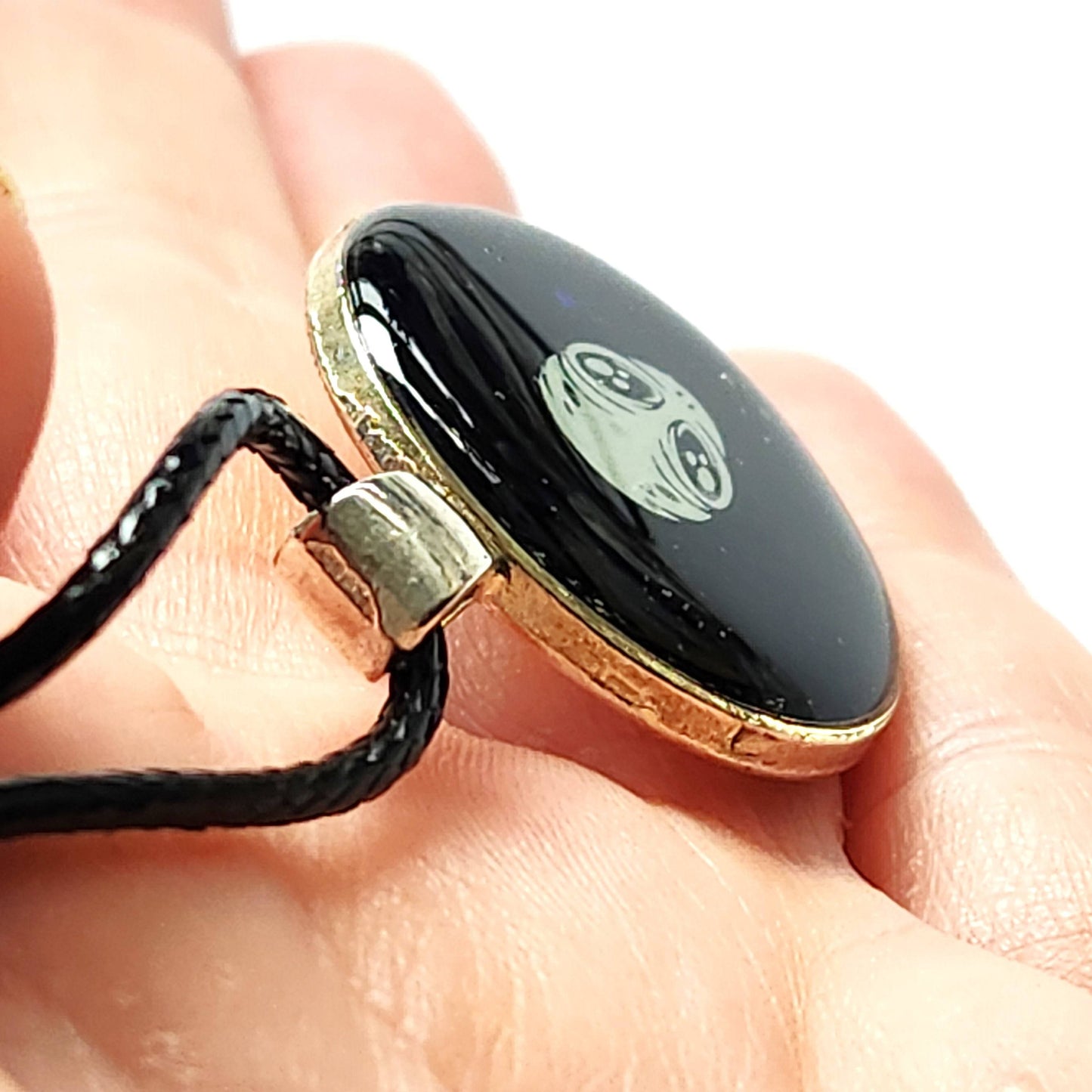 Handmade Resin Glow-in-the-Dark Skull Pendant Necklace DragonFireGlass