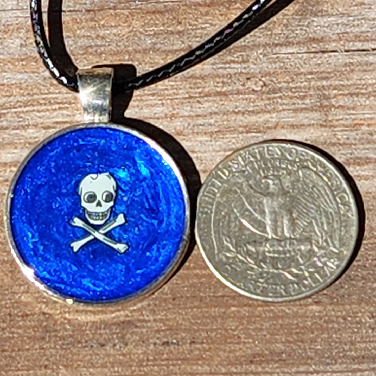 Handmade Resin Glow-in-the-Dark Skull Pendant Necklace DragonFireGlass