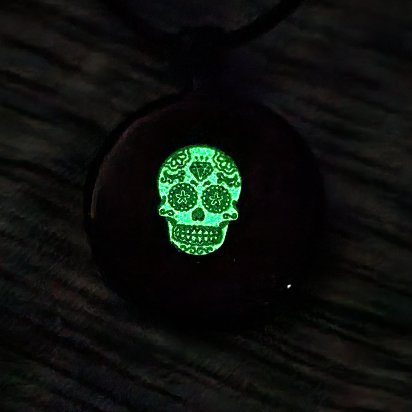 Handmade Resin Glow-in-the-Dark Skull Pendant Necklace DragonFireGlass
