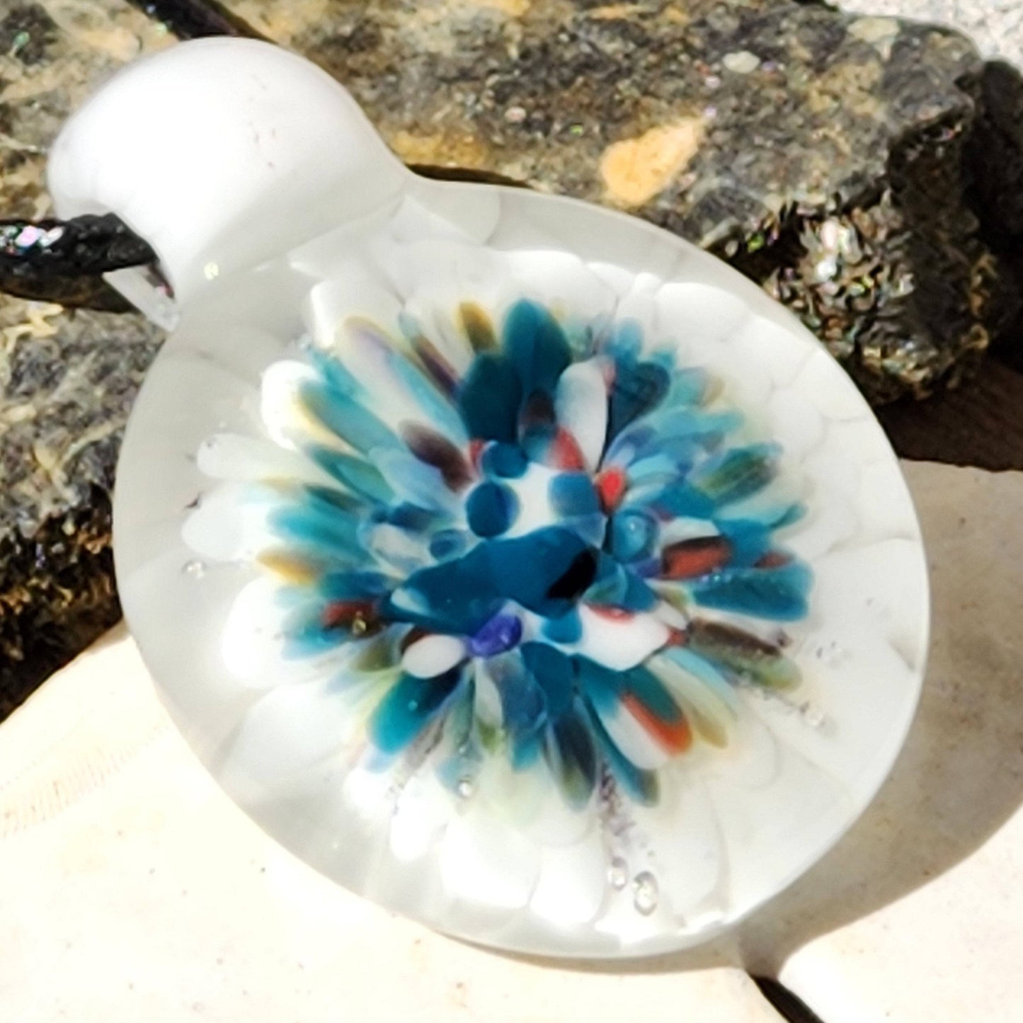 Heady blown glass pendant necklace DragonFireGlass