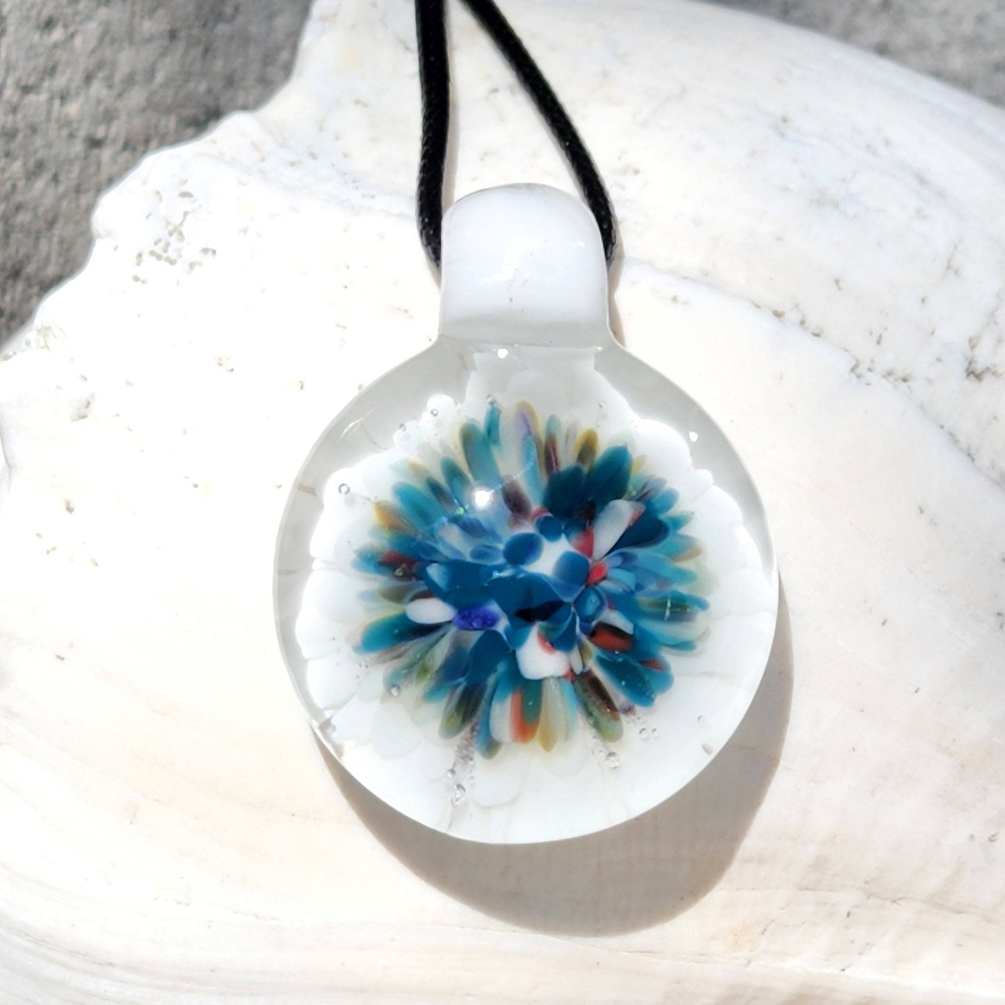Heady blown glass pendant necklace DragonFireGlass