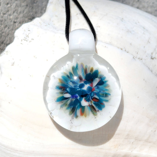 Heady blown glass pendant necklace DragonFireGlass