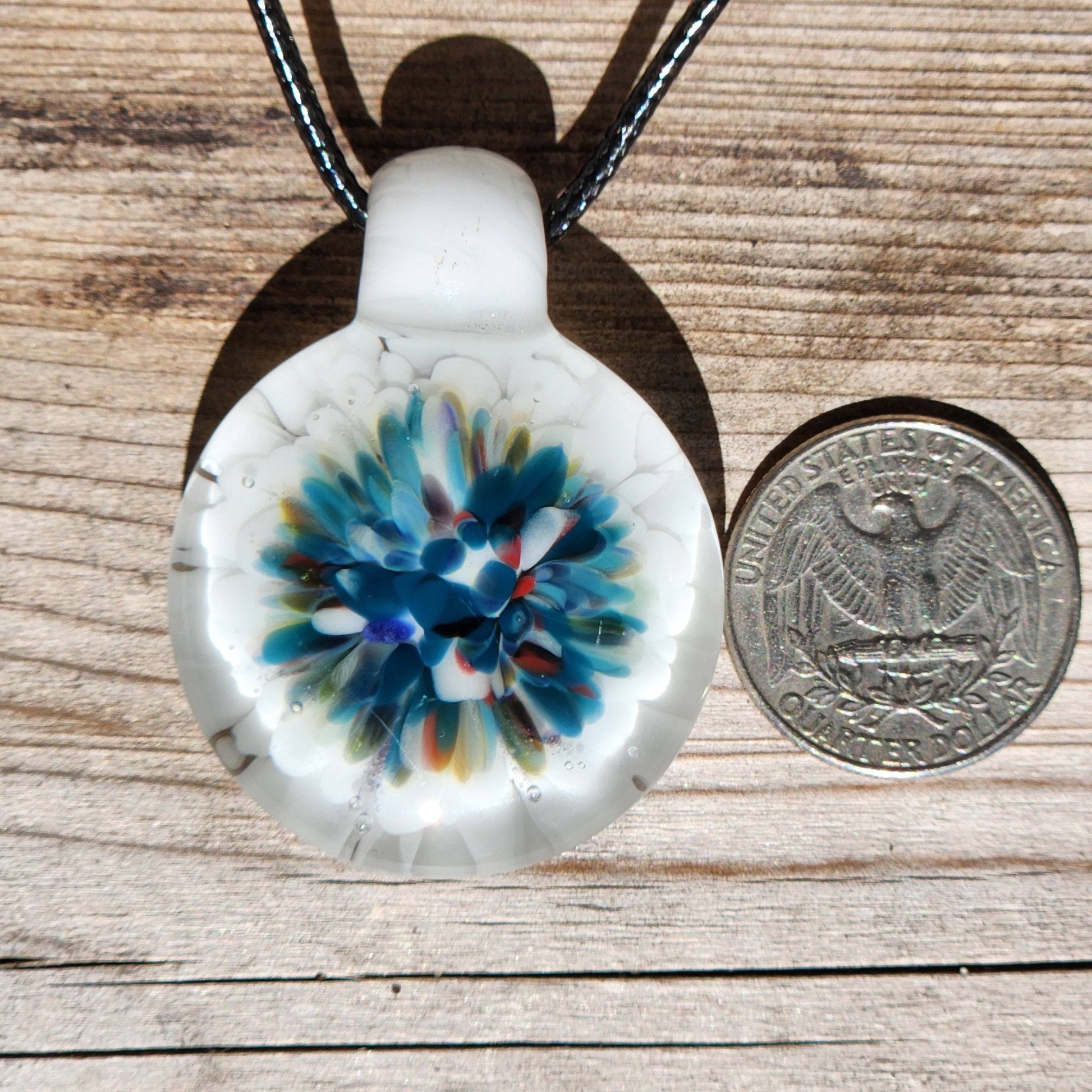 Heady blown glass pendant necklace DragonFireGlass